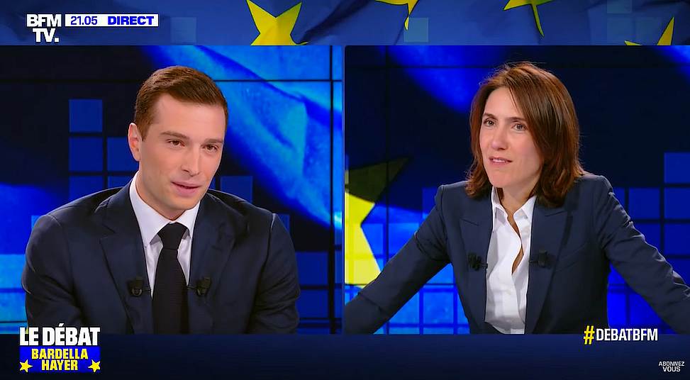 Européennes: le premier débat entre Jordan Bardella et Valérie Hayer en intégralité