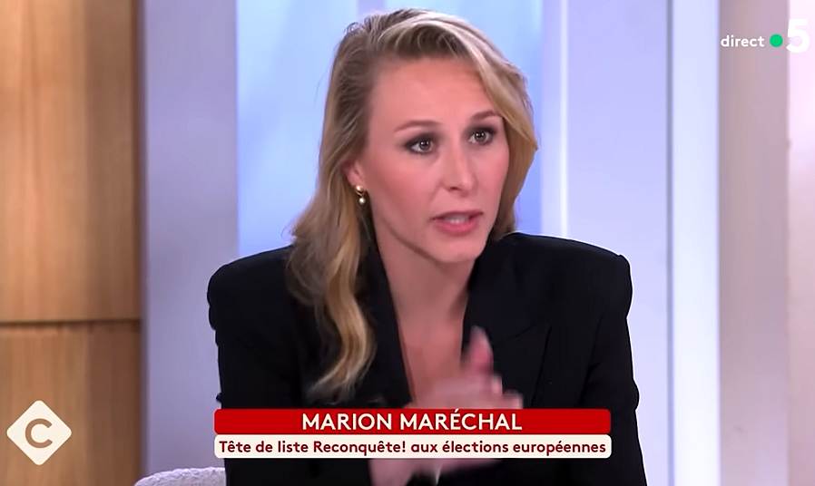 Marion Maréchal invitée de C à vous sur France 5