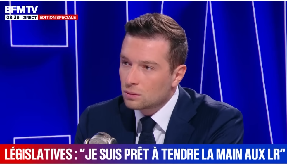 Jordan Bardella sur BFMTV : « Je demande à Emmanuel Macron de dissoudre l’Assemblée nationale »
