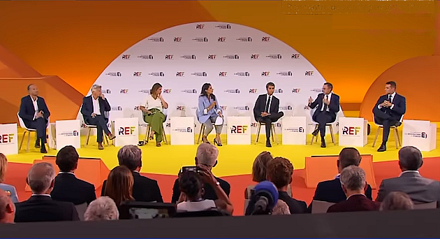 Face à la crise: le grand débat entre les chefs de partis devant les grands patrons français