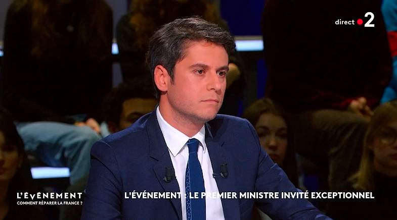 Revivez l'interview de Gabriel Attal dans l'émission "L'Evénement" 