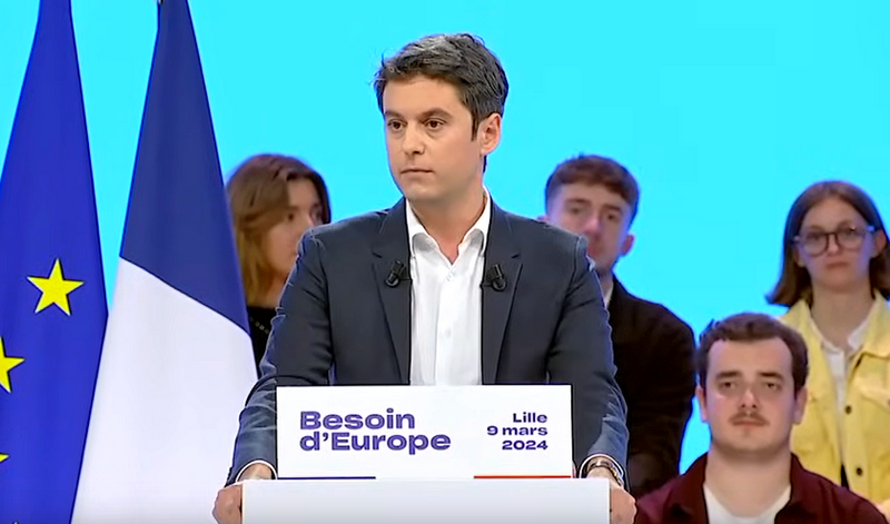 Élections européennes: le discours intégral de Gabriel Attal au meeting de Renaissance à Lille